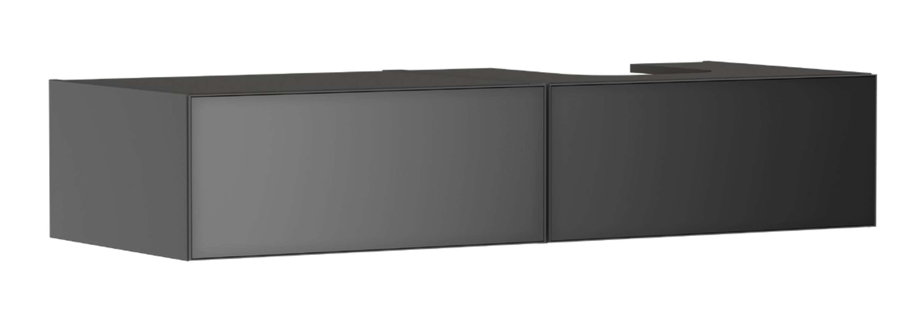 Hansgrohe Xevolos E Umývadlová skrinka, 28x137x55 cm, 2 zásuvky, matná sivá/metalická sivá 54324770-HG