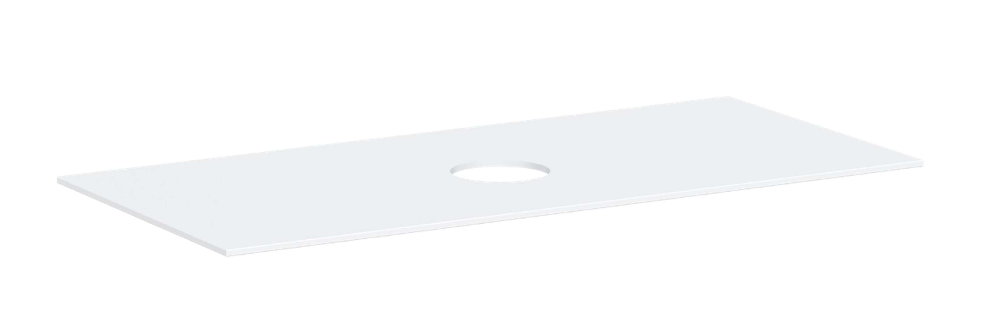 Hansgrohe Xevolos E Doska pod umývadlo, 118x55 cm, výrez uprostred, matná biela 54330700-HG