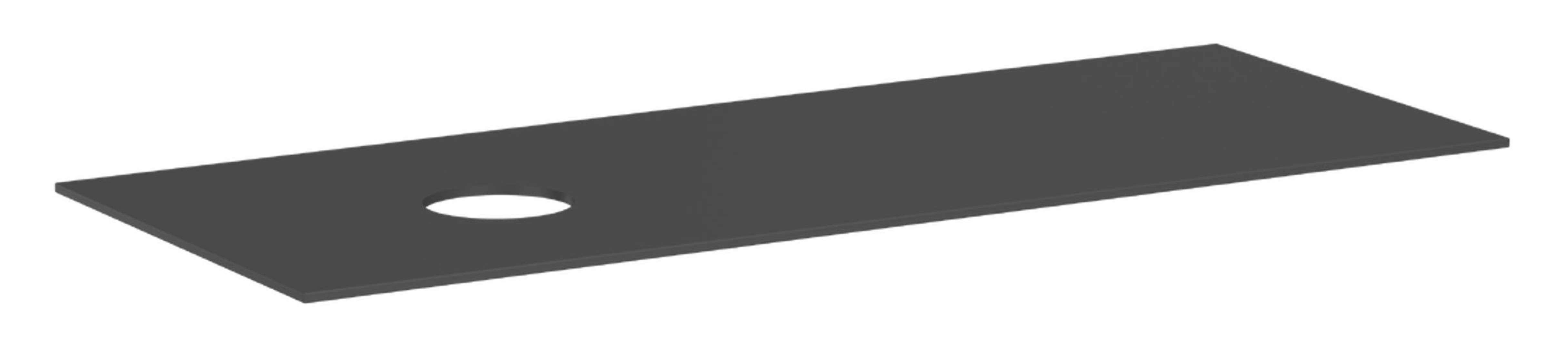 Hansgrohe Xevolos E Doska pod umývadlo, 137x55 cm, výrez vľavo, matná sivá 54333760-HG