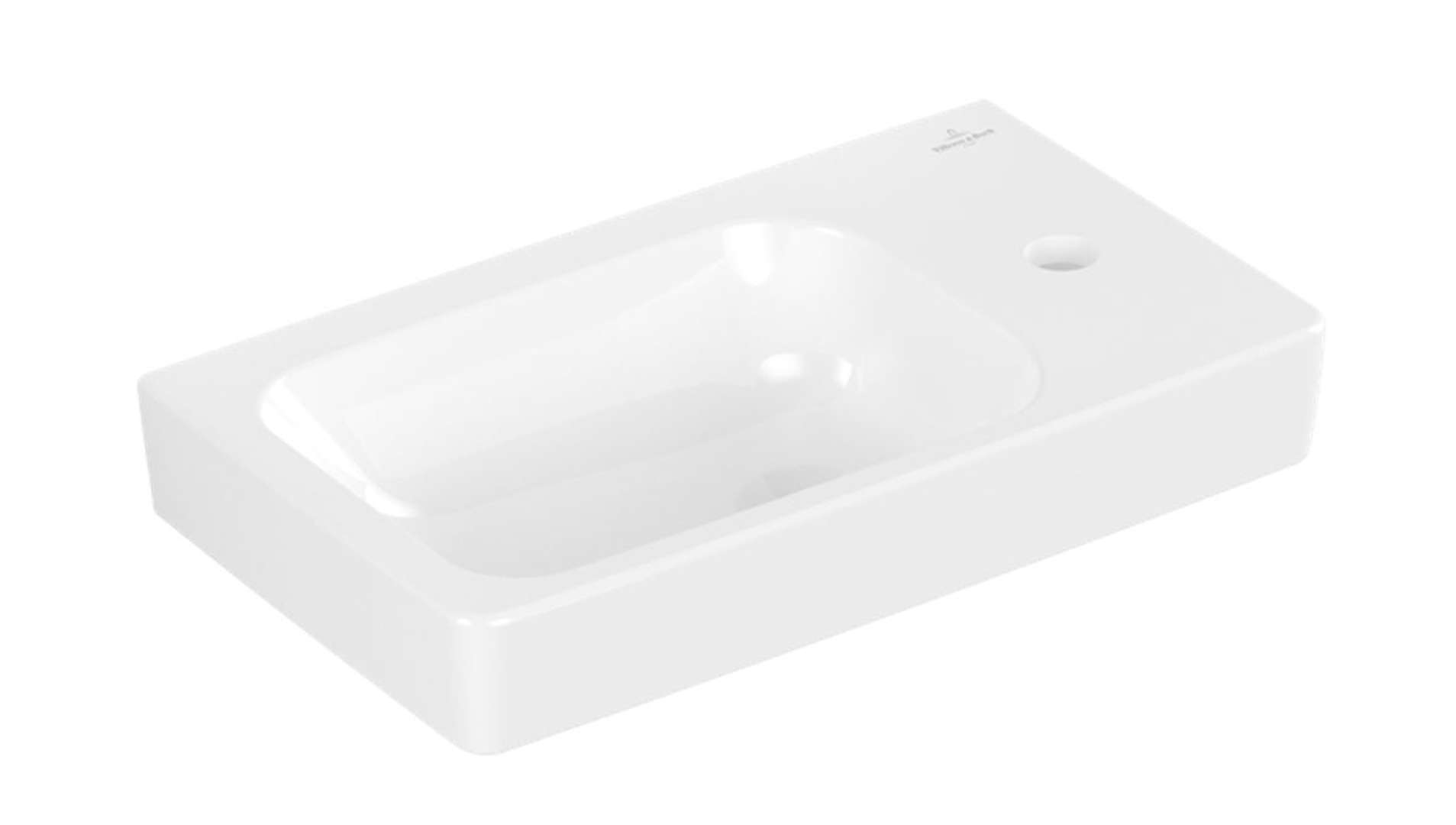 Villeroy & Boch Architectura Umývadielko 48x28 cm, bez prepadu, otvor na batériu vpravo, CeramicPlus, alpská biela 438649R1