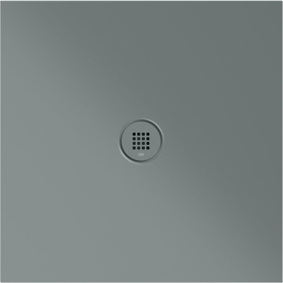 GSI EXTRA FLAT Keramická sprchová vanička, štvorec 80x80x2cm, agave mat 46080804