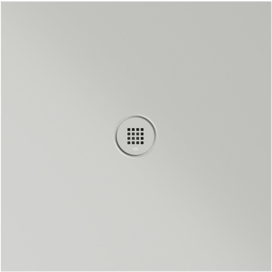 GSI EXTRA FLAT Keramická sprchová vanička, štvorec 80x80x2cm, cenere mat 46080817