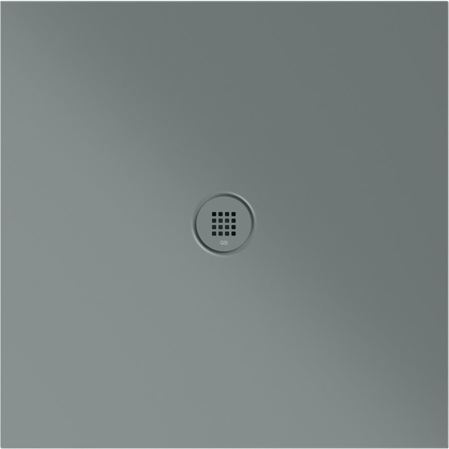 GSI EXTRA FLAT Keramická sprchová vanička, štvorec 90x90x2cm, agave mat 46090904