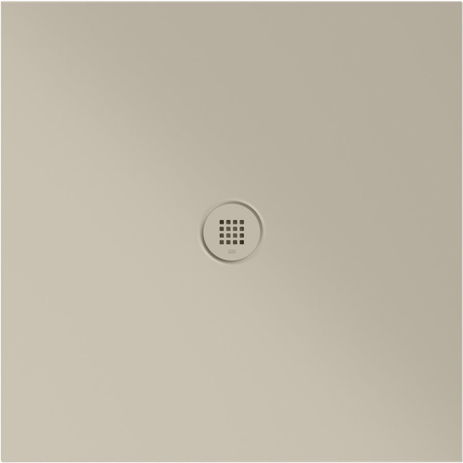 GSI EXTRA FLAT Keramická sprchová vanička, štvorec 90x90x2cm, creta mat 46090908