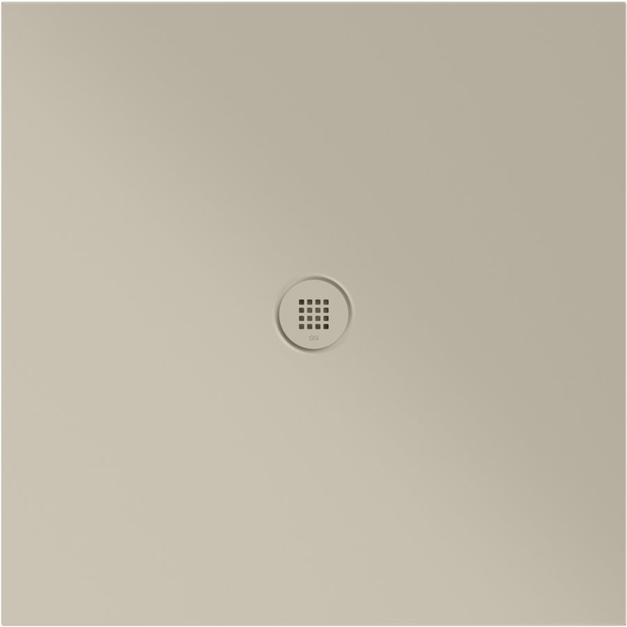 GSI EXTRA FLAT Keramická sprchová vanička, štvorec 100x100x2cm, creta mat 46101008