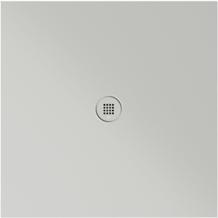 GSI EXTRA FLAT Keramická sprchová vanička, štvorec 100x100x2cm, cenere mat 46101017