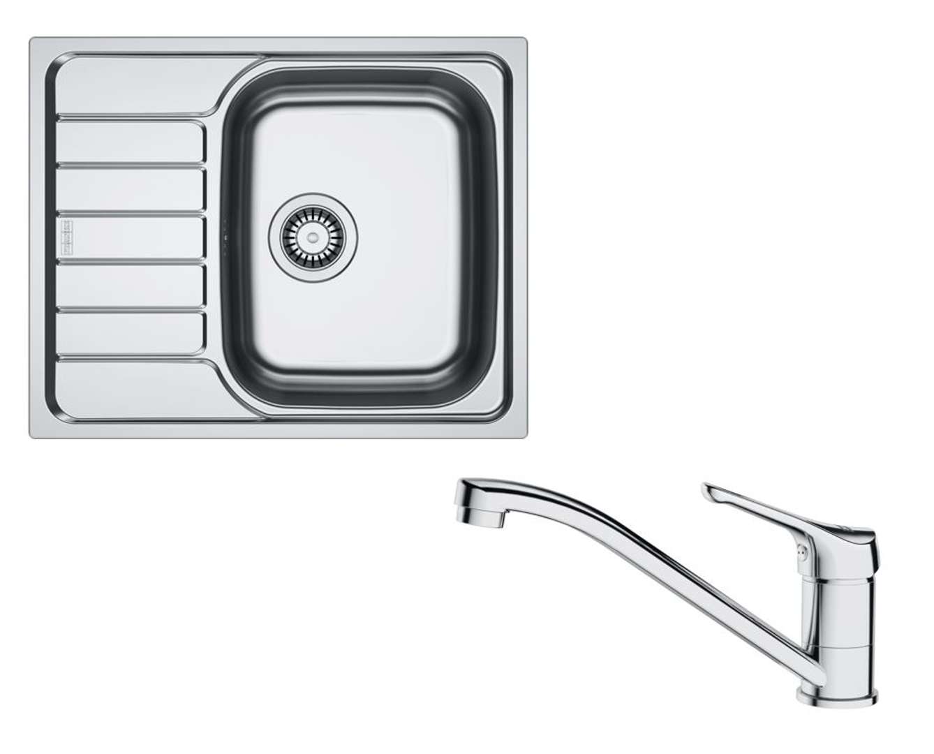Franke Sety Kuchynský set N102, nerezový drez SKN 611-62 a batéria FB 250.031, chróm 101.0731.382