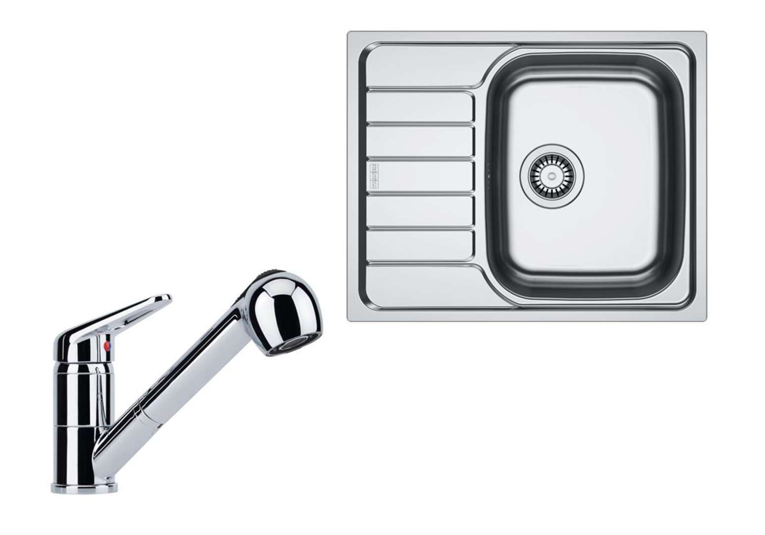 Franke Sety Kuchynský set N103, nerezový drez SKN 611-62 a batéria FC 9547.031, chróm 101.0731.383