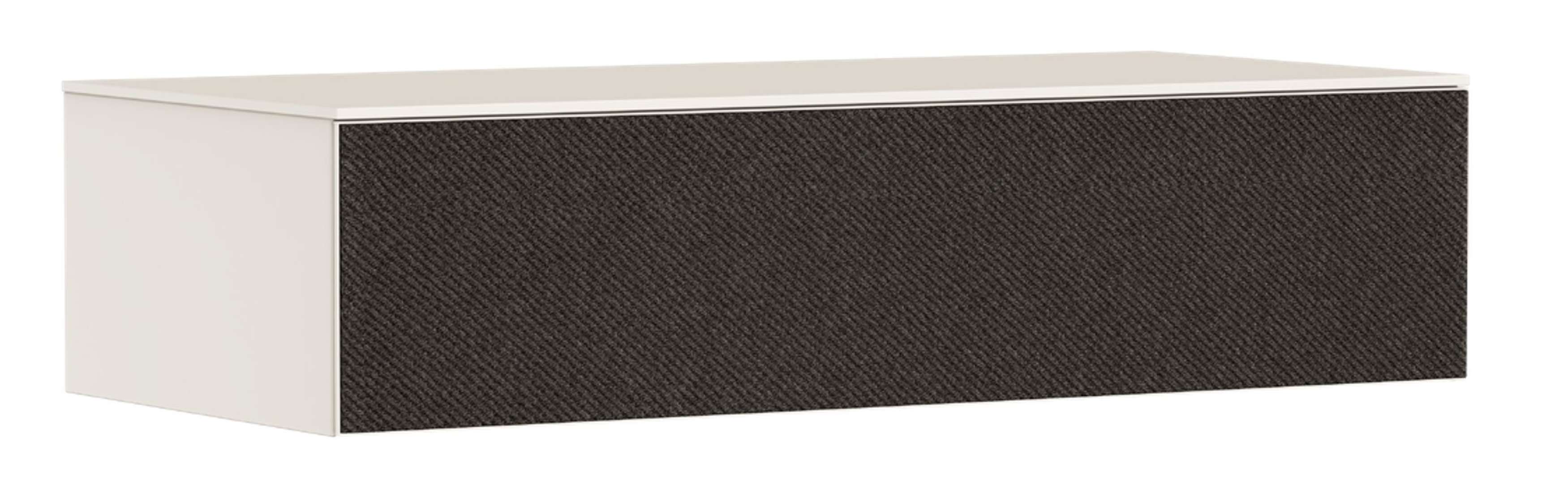 Hansgrohe Xevolos E Bočná skrinka, 29x118x55 cm, 1 zásuvka, matná béžová/textilná tmavá sivá 54326660-HG