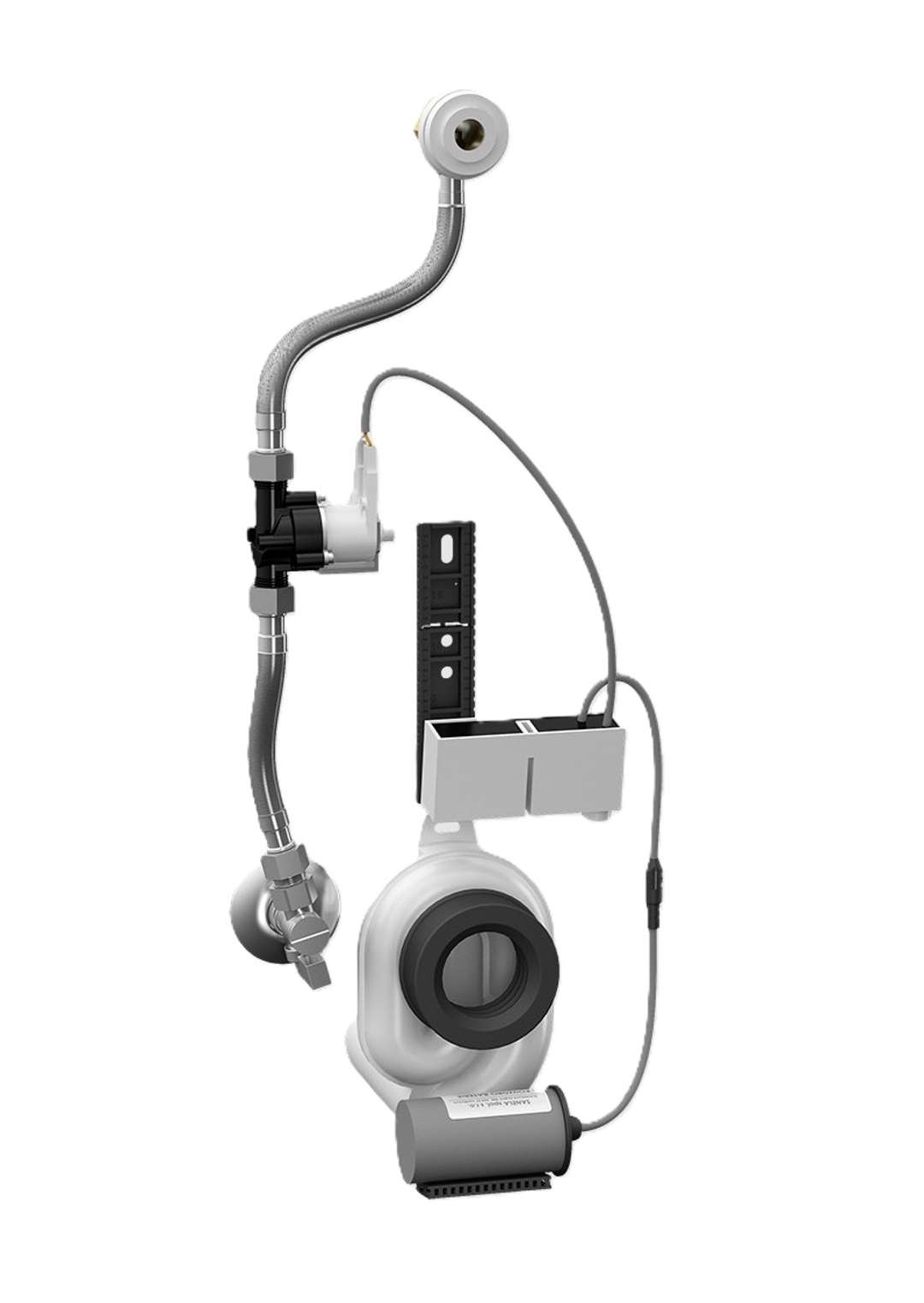 Sanela  Radarový splachovač pre pisoár Selnova S, batériové napájanie 6 V, Bluetooth SLP 92B