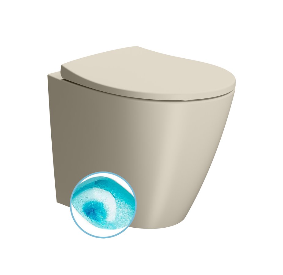GSI MODO WC misa stojaca, Swirlflush, 37x52cm, spodný/zadný odpad, creta dual-mat 981008