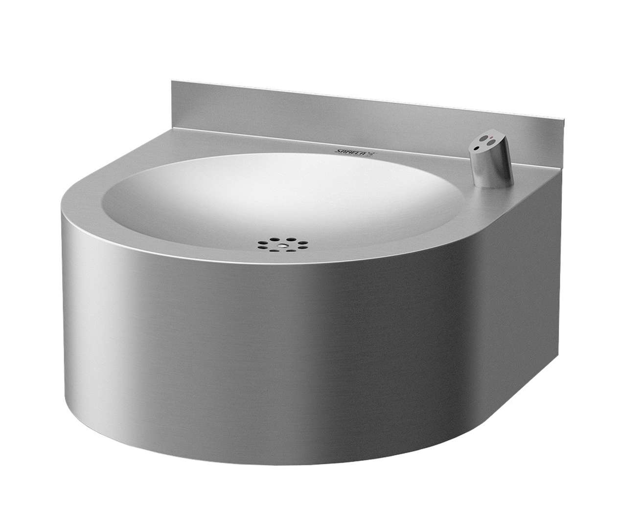 Sanela  Automatická fontánka s výtokom, batériové napájanie 6 V, matná nerezová SLUN 14ENB