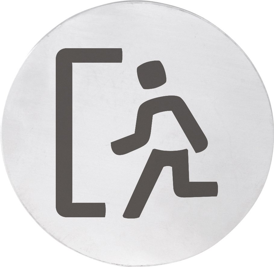 Sapho Ceduľa "EXIT", priemer 75mm, nerez mat XP128