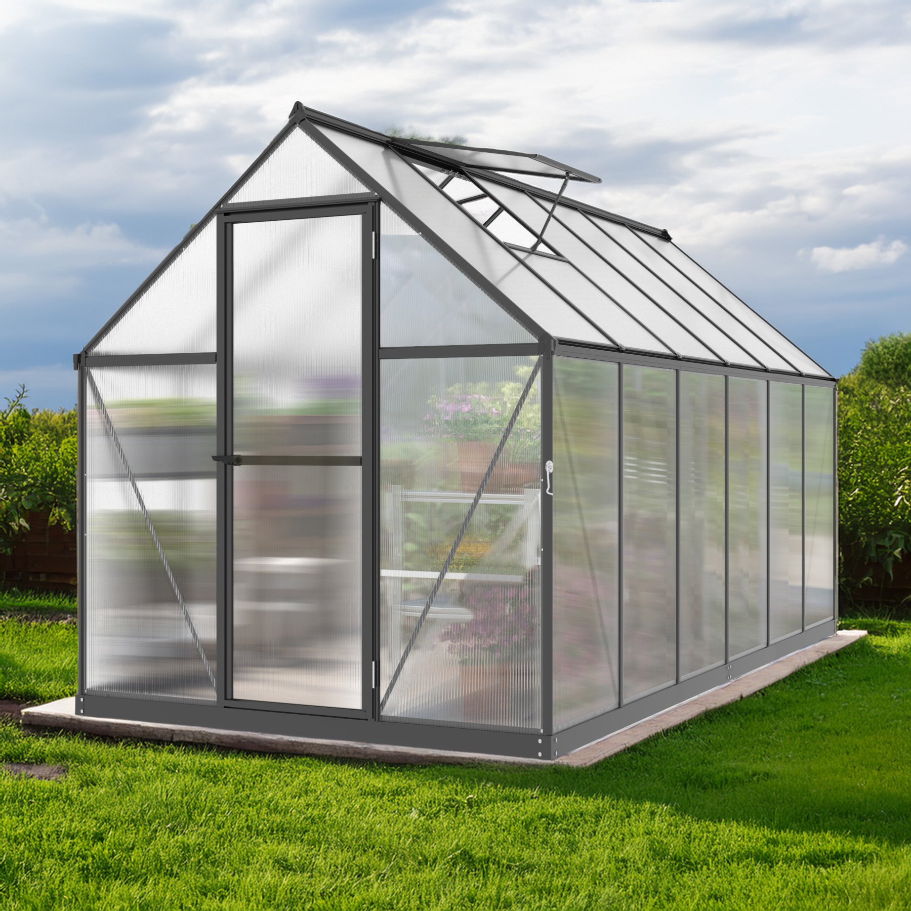 LANIT PLAST, s.r.o. skleník LANITPLAST SARANA 6x12 PC 4 mm čierny LG4335