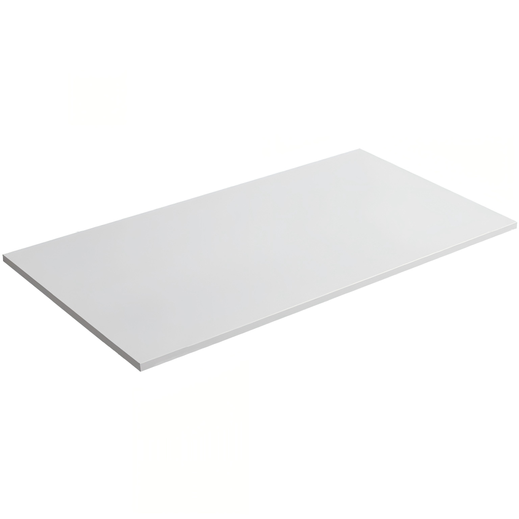 CERANO - Kúpeľňová doska z liateho mramoru Elanys - 12 mm - biela matná - 100 cm CER-662035