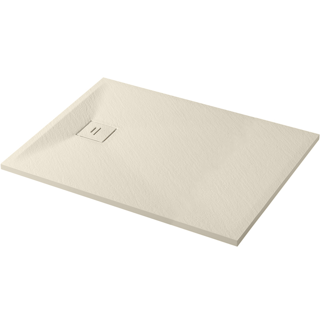 CERANO - Sprchová vanička obdĺžniková Pablo - SMC/minerálny kompozit - štruktúrovaná béžová - 150x90 cm CER-481405