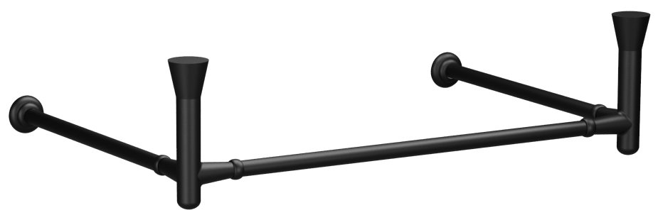 Kerasan THE NEW YORKER nástenná konštrukcia pre umývadlo 80cm, čierna mat 927231