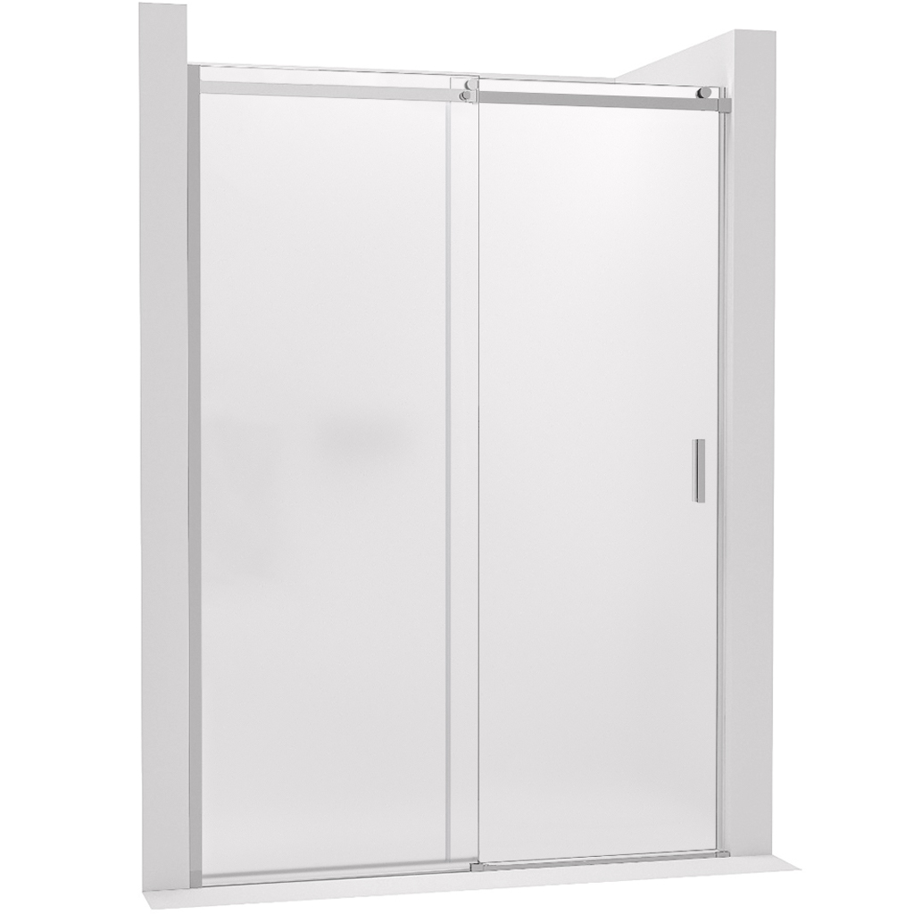 CERANO - Sprchové posuvné dvere Santoro - ľavá - 6 mm - chróm, mliečne sklo - 130x195 cm CER-662011