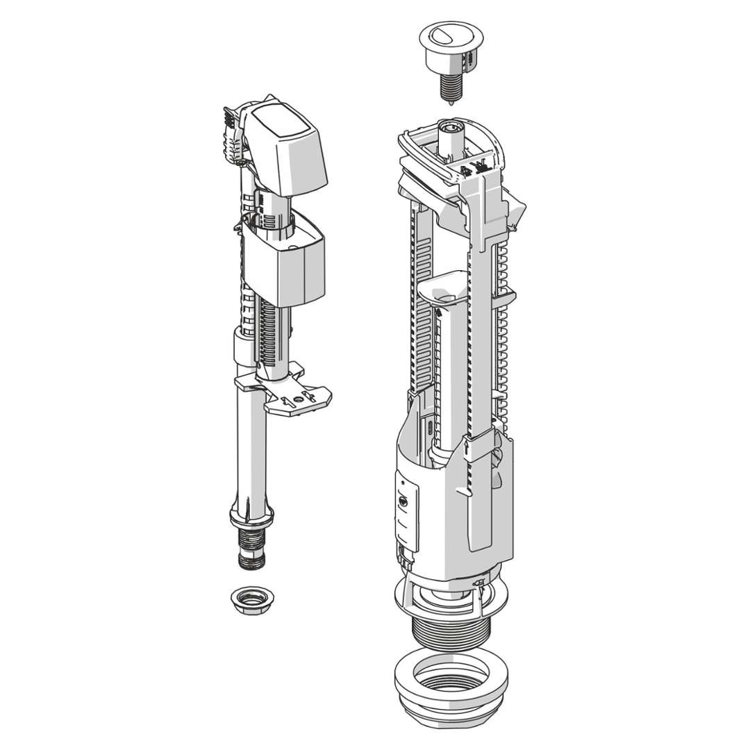 Jika Náhradné diely Splachovací mechanizmus k WC kombi, biela H8913830000001