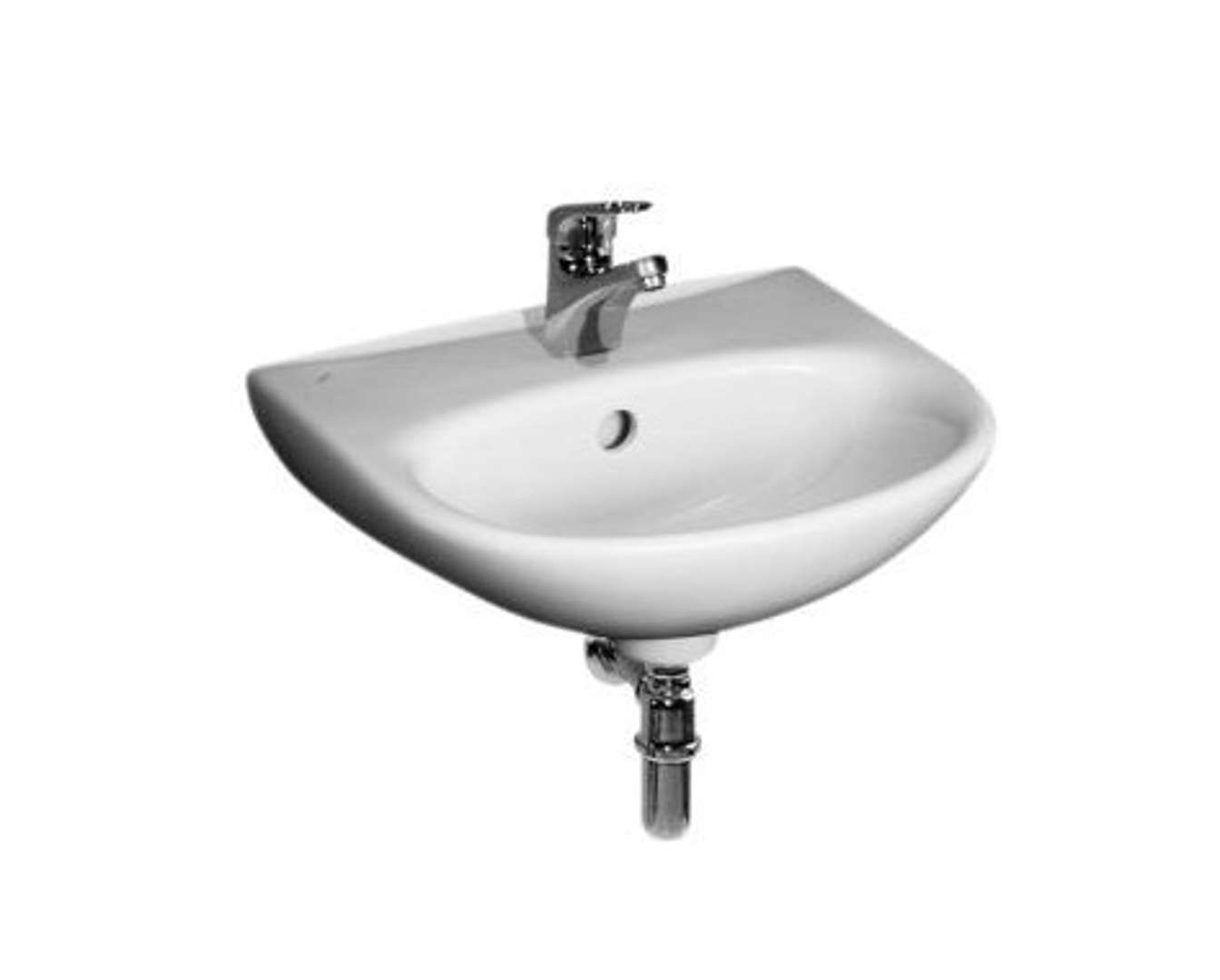 Jika Zeta Umývadielko 40x32 cm, s prepadom, otvor na batériu, biela H8153930001041