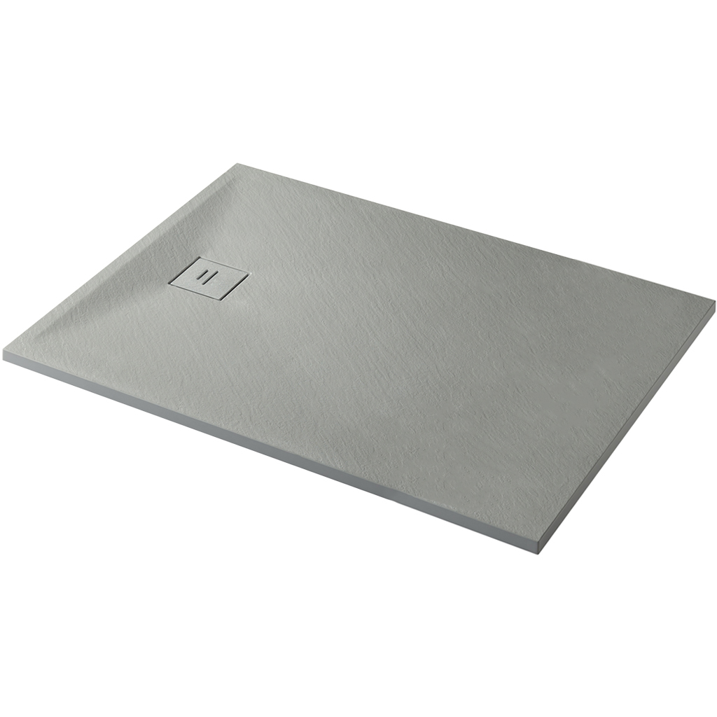 CERANO - Sprchová vanička obdĺžniková Pablo - SMC/minerálny kompozit - štruktúrovaná šedá - 100x90 cm CER-481321