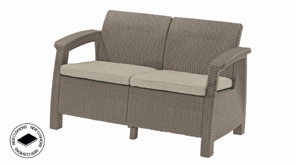 Keter  Záhradný nábytok Keter Corfu love seat dvousedačka cappucccino 610346