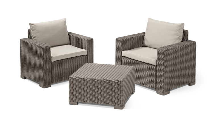 Keter  Záhradný set Keter California 2+1 cappuccino 610608