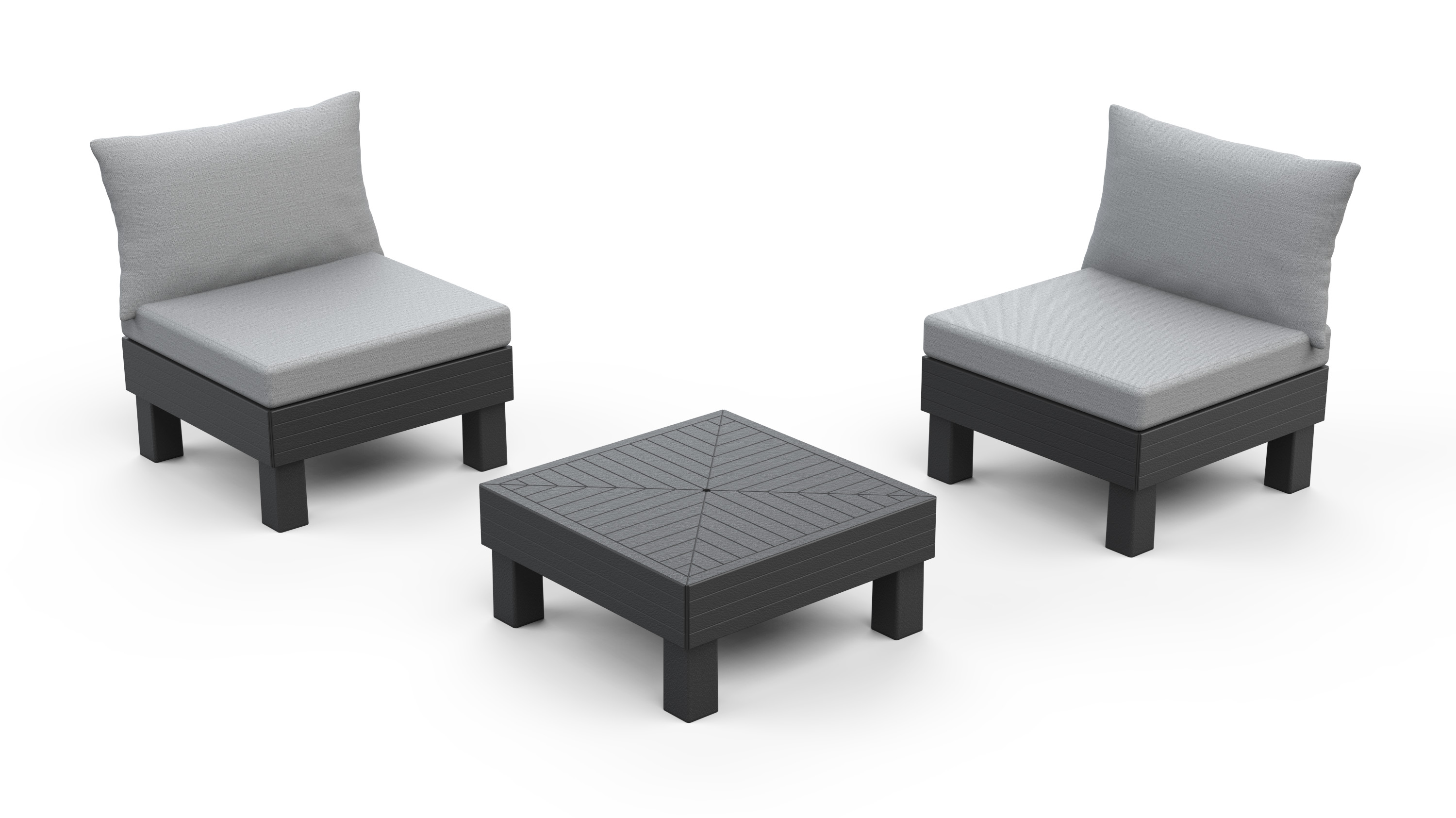 Keter  Záhradný nábytok Keter Elements balkónový modulárny set grafitový 610652