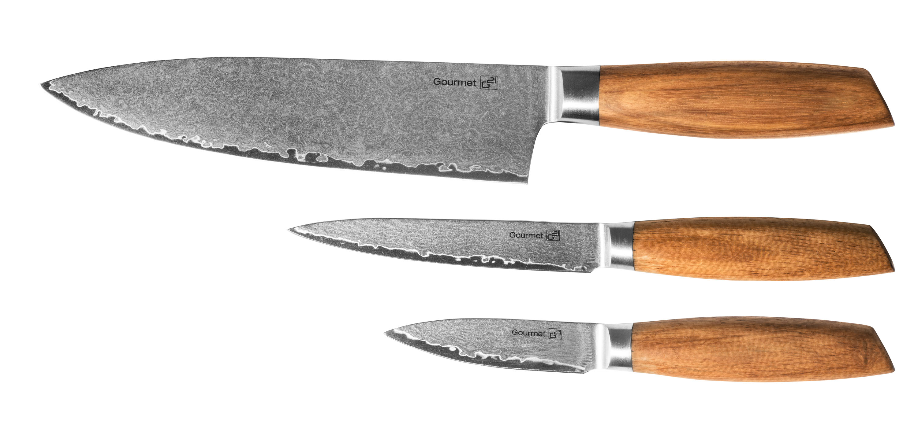 G21  Sada nožov G21 Gourmet Damascus small box 3 ks, rukoväť zebrawood 6002231