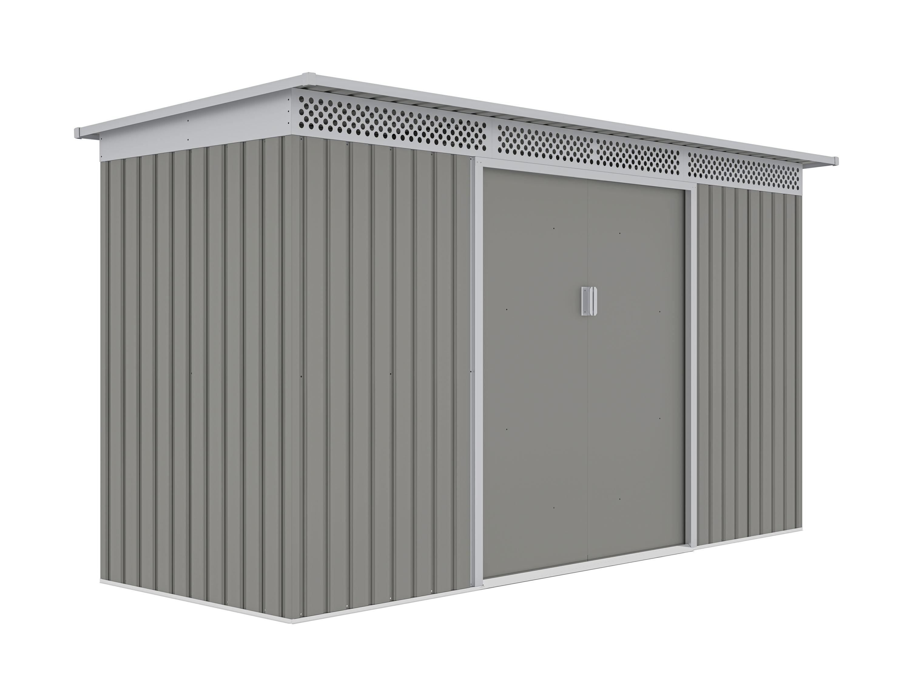 G21  Záhradný domček G21 GRAH 483 - 340 x 142 cm, metalický šedý 63900992