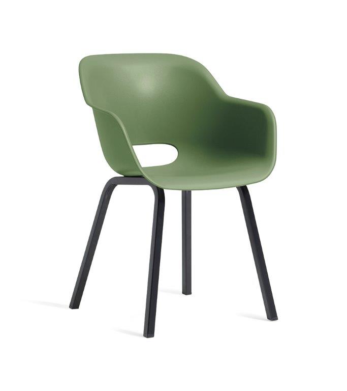 Keter  Záhradné kreslo Keter Noa cup olivové, kovové nohy, 2 ks 612021