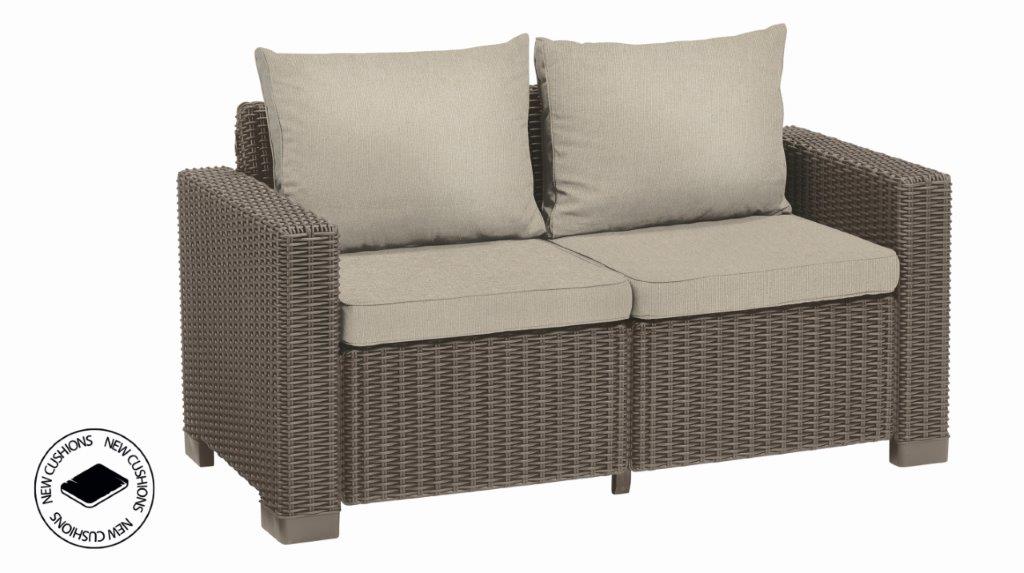 Keter  Záhradný nábytok Keter California dvojsedadlová pohovka cappuccino 610043