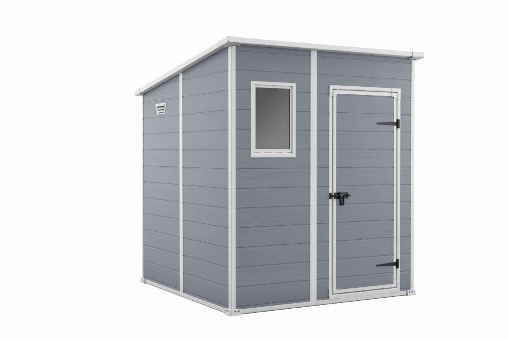 Keter  Záhradný domček Keter MANOR 6 x 6 Penthouse šedý / biely, s podlahou 610306