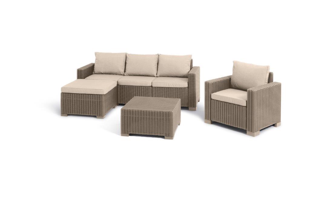 Keter  Záhradný set Keter California 3+1+1 cappuccino 610614