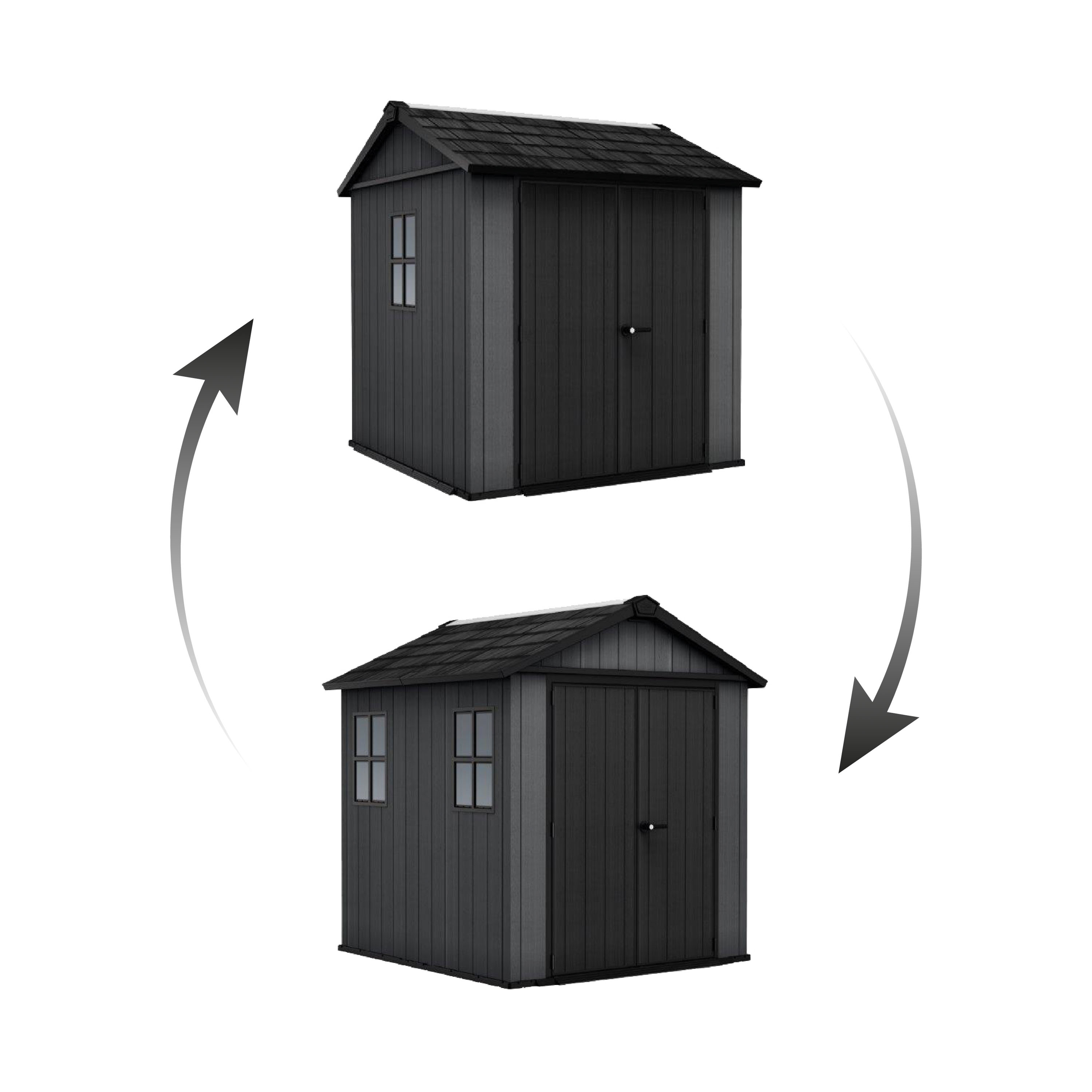 Keter  Záhradný domček Keter Newton Plus wide 7x7,5 šedý, s podlahou 610681