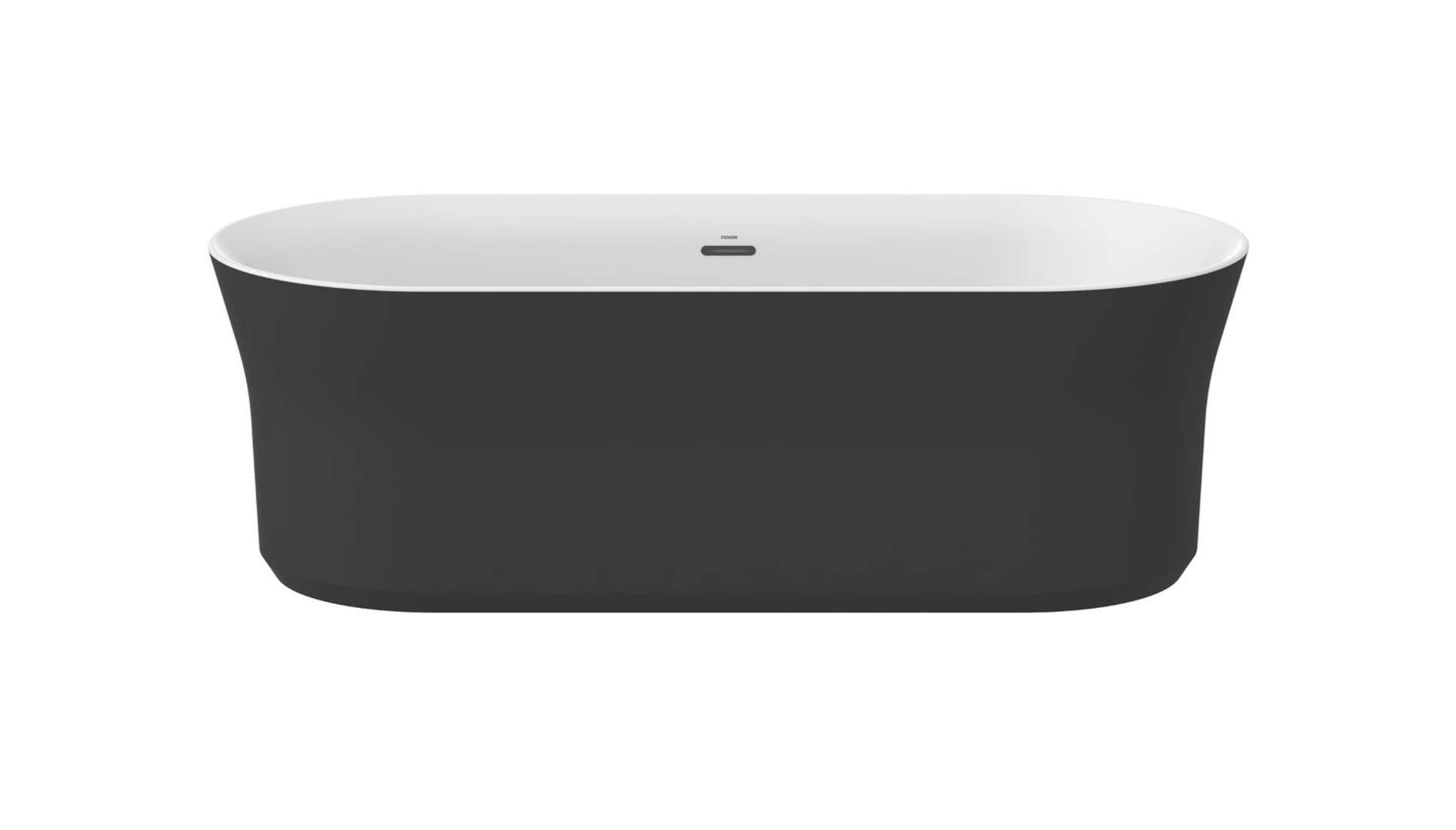 Ravak Ypsilon Voľne stojaca vaňa, 180x80 cm, čierna/biela XC00100058