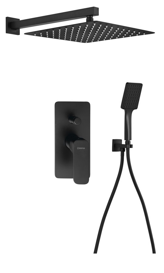 Sapho SPY podomietková sprchová súprava s pákovou batériou, 2 výstupy, čierna PY42/15-03