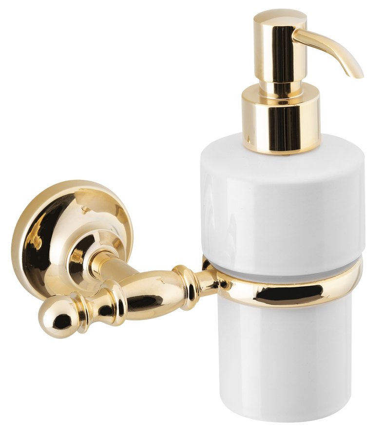 Sapho PERLA dávkovač mydla, keramika, zlato PE1085