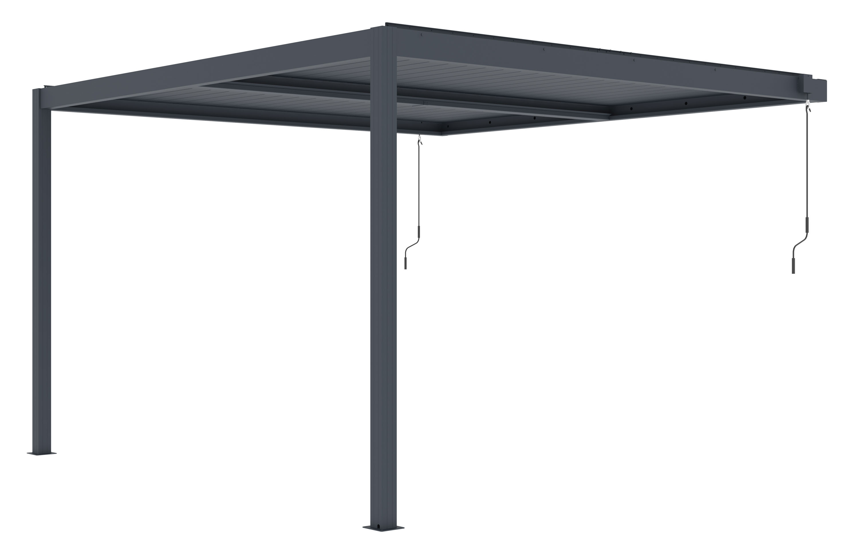 G21  Bioklimatická pergola G21 Trenton 4x4 m, antracitová hliníková 63900836