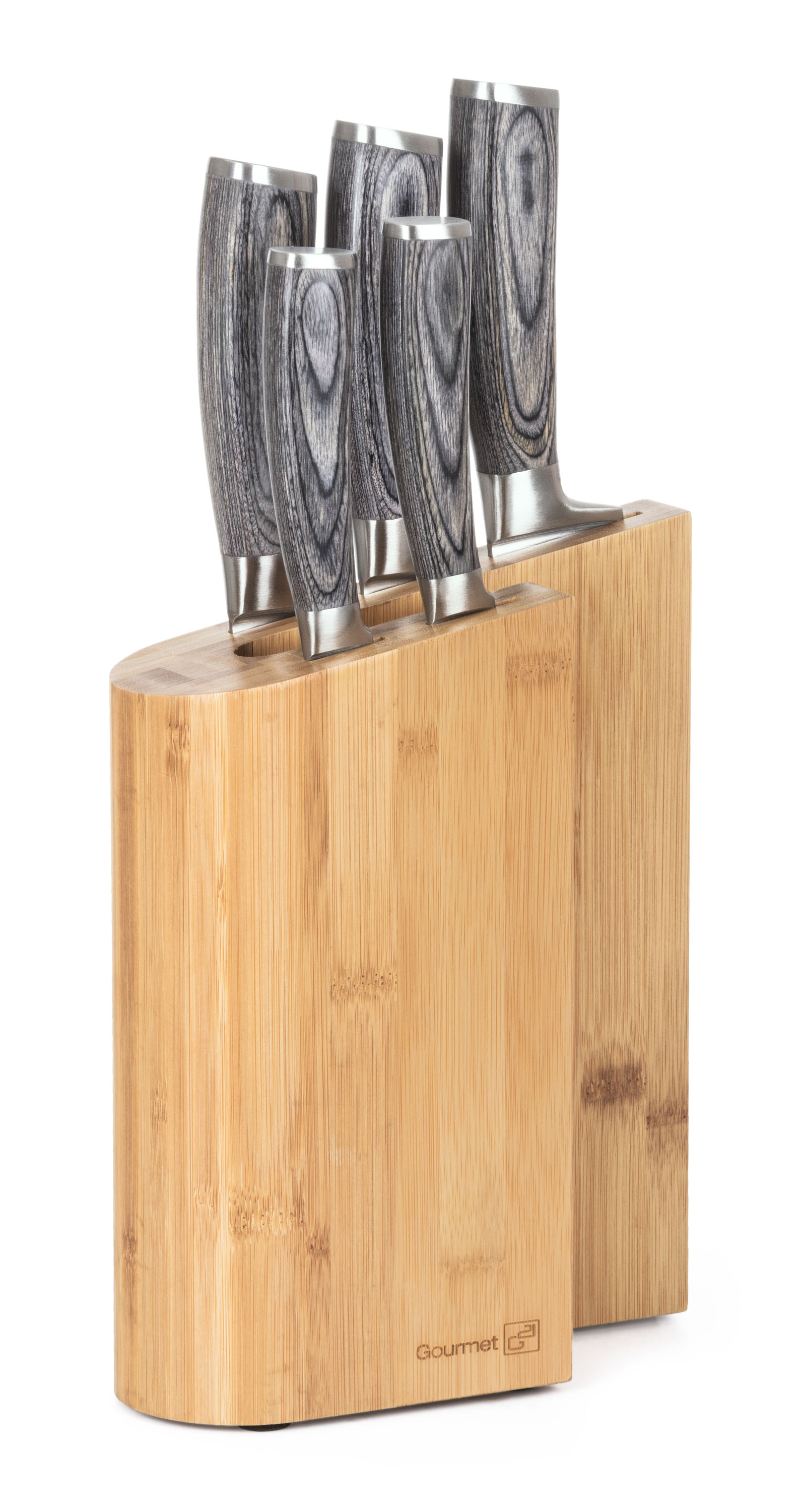 G21  Sada nožov G21 Gourmet Rock 5 ks + bambusový blok 6002235