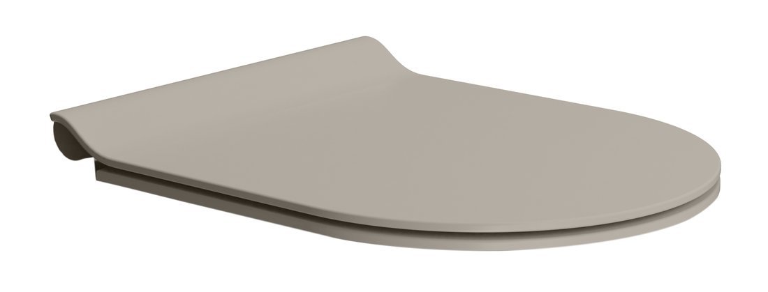 GSI PURA COLOR WC sedátko, SLIM, Soft Close, Quick Release, tortora mat/chróm MS86CSN05