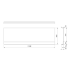 Polysan DEEP PLAIN NIKA panel, 110x36cm 84872