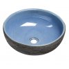 Sapho PRIORI keramické umývadlo na dosku Ø 41 cm, modrá/sivá PI020