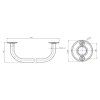 Aqualine WHITE LINE sušiak pevný 800mm, biela 8013