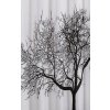 Aqualine  Sprchový záves 180x200cm, polyester, čierna/biela, strom ZP008