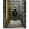 GSI COMMUNITY urinál so zakrytým prívodom vody 31x65cm, čierna mat 909726