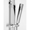 Sapho Sprchový stĺp k napojeniu na batériu, pevná a ručná sprcha, hranatý, chróm 1202-29