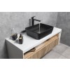 GSI COLOR ELEMENTS SAND keramické umývadlo na dosku 50x38cm, čierna mat 903726