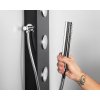 Polysan SPIRIT ROUND sprchový panel s termostatickou batériou 250x1550mm, čierna 71251
