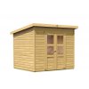 drevený domček KARIBU MERSEBURG 5 (68156) natur LG1747